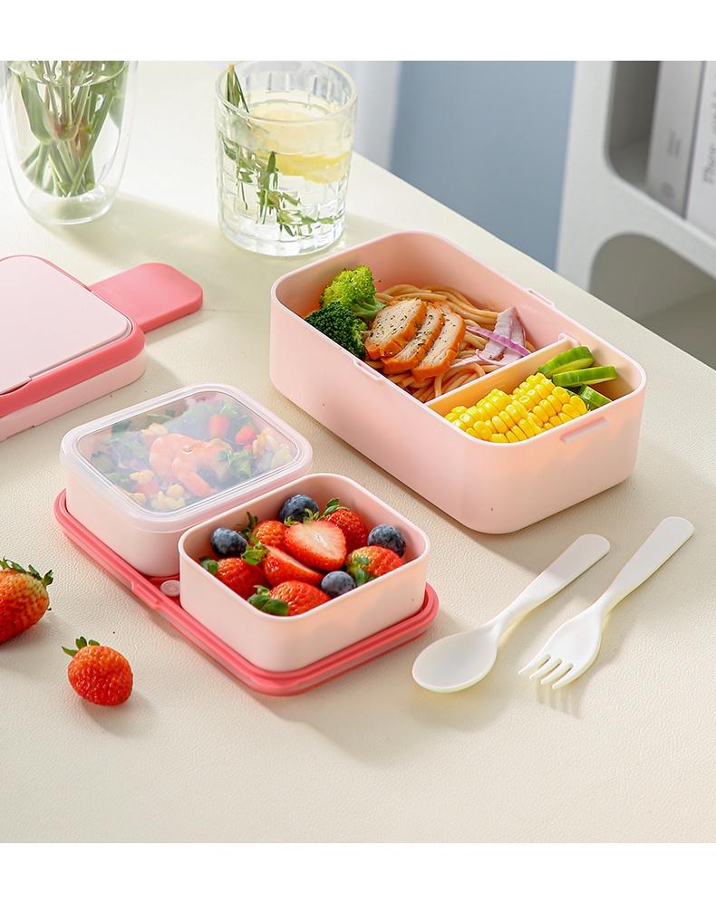 Product Introduction of METKA Picnic Lunch Box Double Layer Food Storage Container Handle Camping Hiking Outdoor Portable Bento Box Travel Work School 15