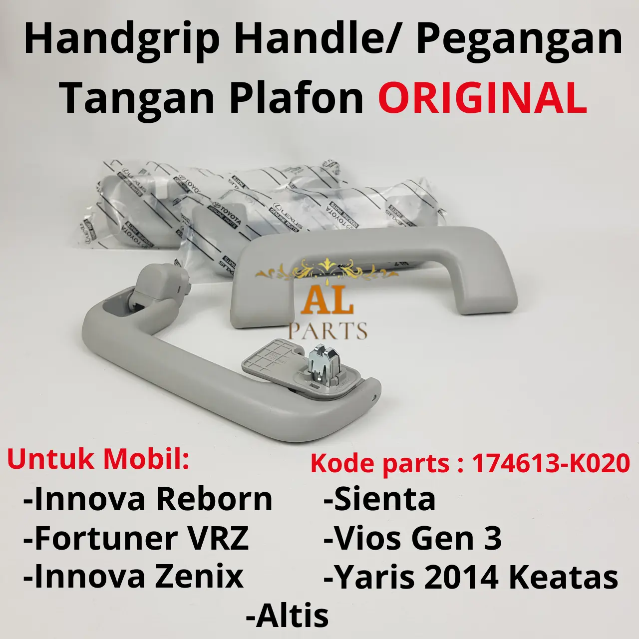 Toyota Handle Pegangan tangan Plafon Original Innova reborn /Hand grip Original Toyota Vios, Altis Wish Fortuner VRZ Sienta Dan Innova Zenix