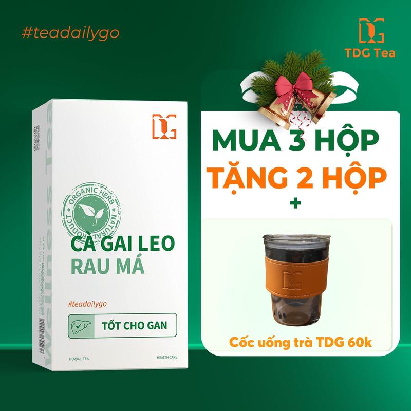    Giới Hạn   Trà Cà Gai Leo Rau Má Combo Mua 3 Tặng 2 +Cốc Uống Trà 60k  Hỗ Trợ Thanh Nhiệt Mát Gan Giảm Nóng Trong TDG TEA 