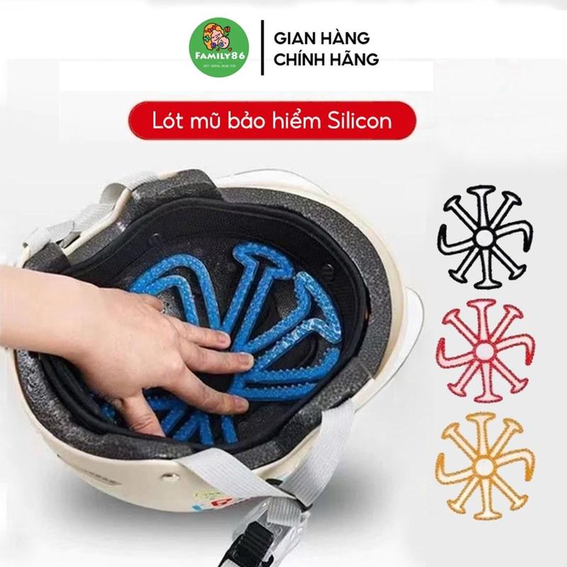  Lót Mũ Bảo Hiểm Silicon Miếng Lót Nón Bảo Hiểm Chống Nóng Chống Xẹp Tóc 