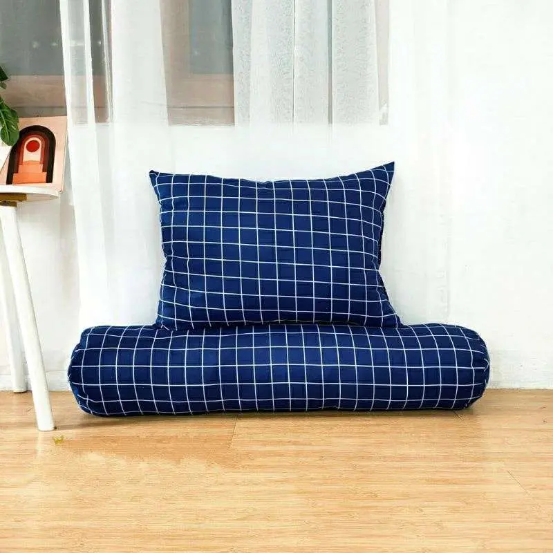 SARUNG BANTAL GULING MOTIF KOTAK NAVY MURAH