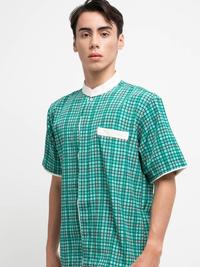 Gambar Adikusuma by Arjuna Weda Koko Pria Muslim Motif Kotak-kotak - Regular Fit | Lengan Pendek | Kancing Depan | Kerah Shanghai | Kantong Depan - Biru, S dari Batik ArjunaWeda Kota Administrasi Jakarta Timur 4 Tokopedia