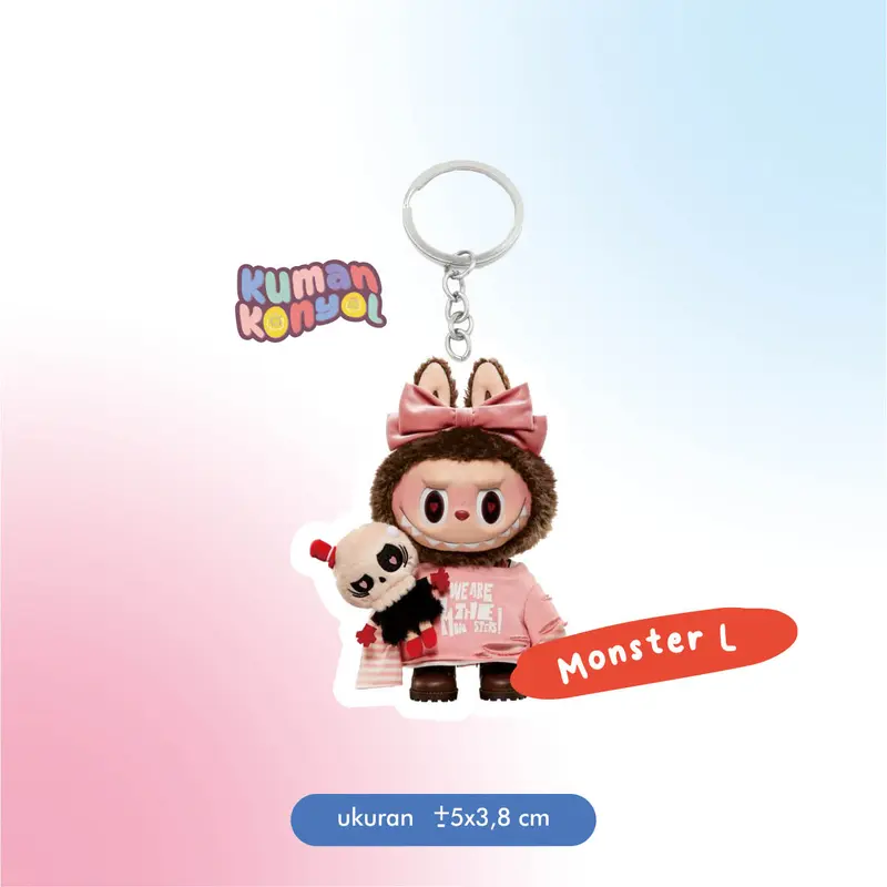 AKRILIK BUKAN BONEKA BULU  GANTUNGAN KUNCI LABUBU  LABUBU KEYCHAIN  KEY CHAIN  MONSTER MACARON  VIRAL 1