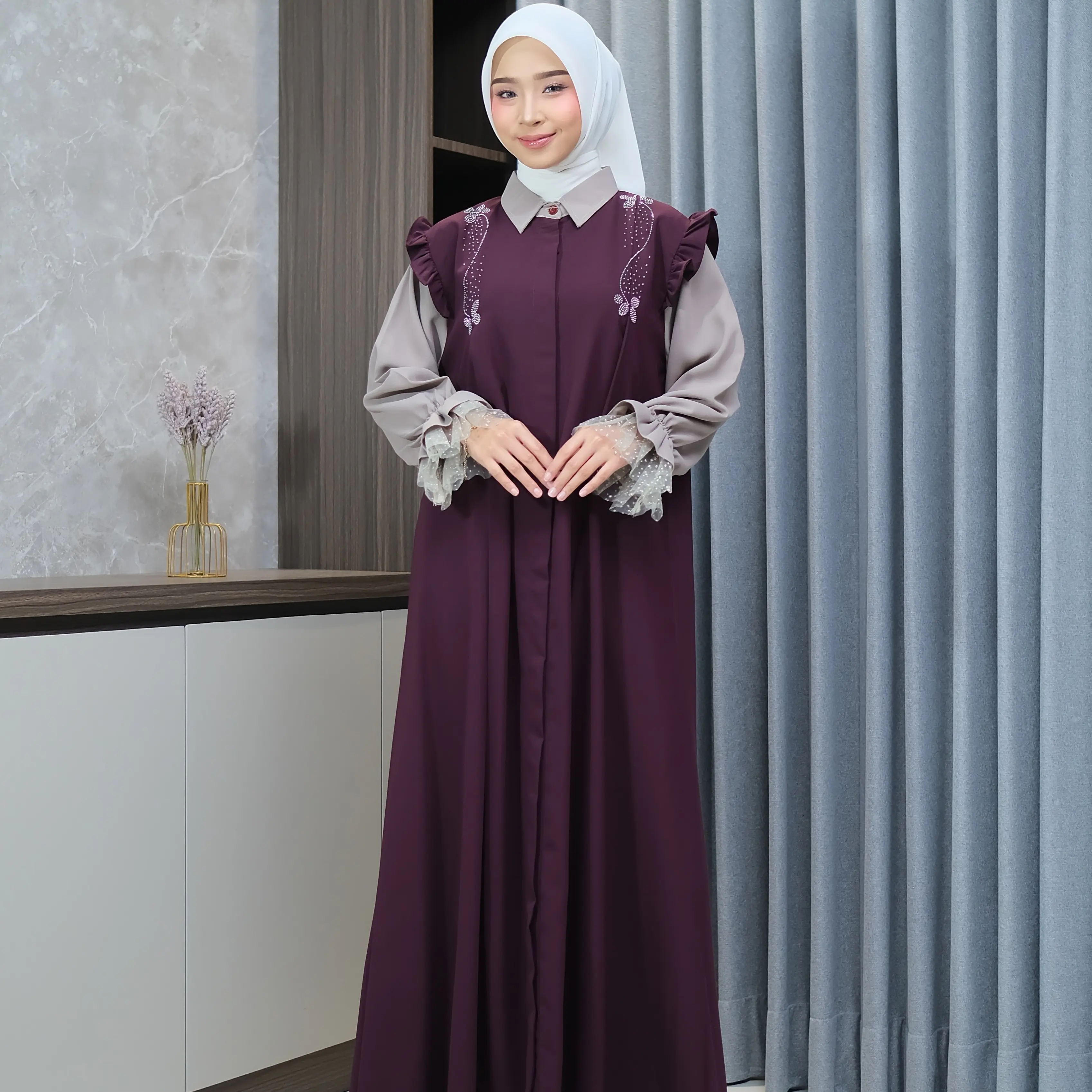 Gamis Burgundi