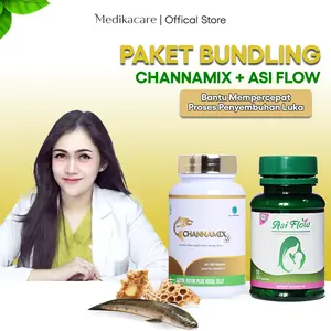 Medikacare Paket Persiapan Persalinan (Channamix & Asi Flow) | Membantu Proses Penyembuhan Luka & Pelancar ASI