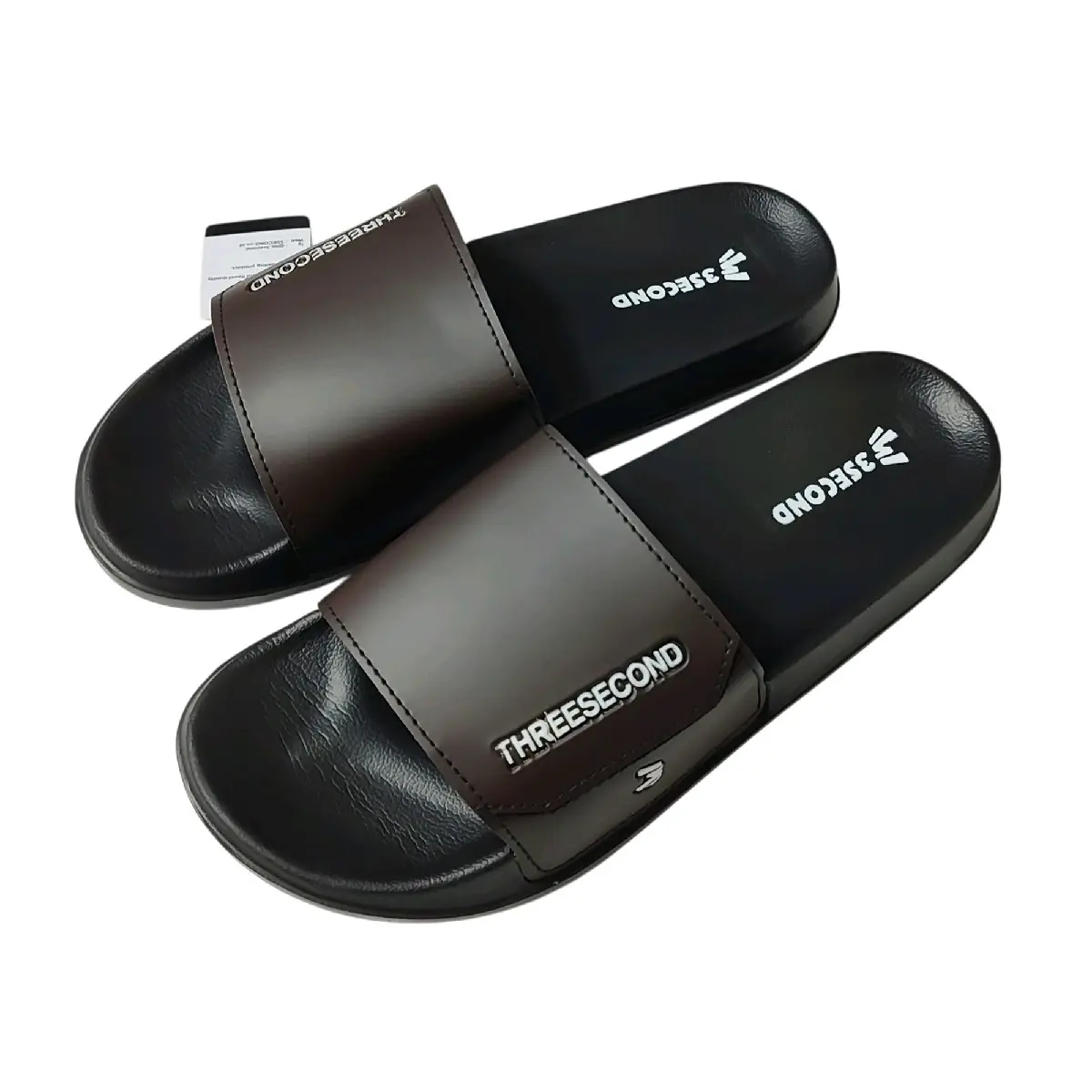 Algired Sandal Slop Slide 3SC Type Crove Coklat Apper Tebal kuat model Unisex sandal Pria  dan wanita Black Shoes Sendal