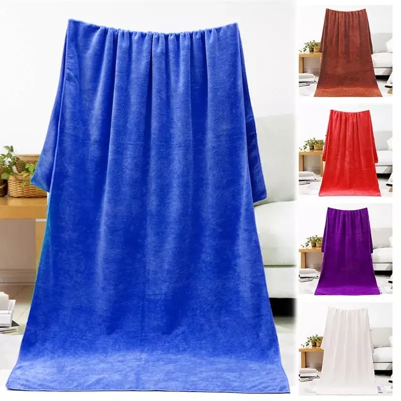 Handuk mandi MICROFIBER POLOS & EMBOS / Handuk Dewasa JUMBO POLOS 70x140cm