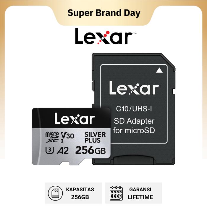 Gambar Lexar Micro SDXC Professional Silver Plus UHS-1 Up to 205MB/s - 256GB dari Lexar Indonesia Kota Administrasi Jakarta Pusat Tokopedia