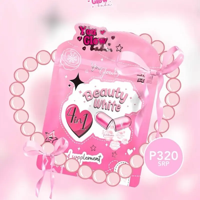 Beauty White by You Glow Babe Glutathione, Grape seed Extract, Collagen,  ALA, NAC + Sodium Ascorbate Adult Edible Healthcare Supplement