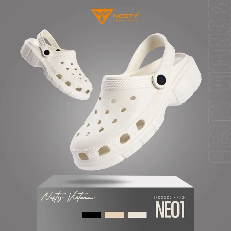 [NE01][Tặng Charm] DÉP SỤC NESTY CÓ SIZE CHO BÉ CHẤT LIỆU EVA KHÔNG MÙI, NHẸ, ÊM VÀ KHÔNG THẤM NƯỚC NE01