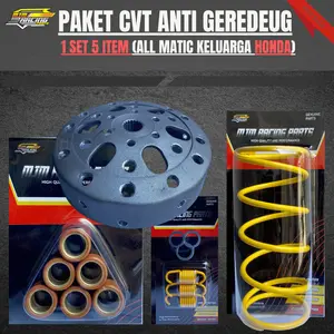 MJM04 Paket CVT Anti Geredeug (Honda All Matic) Full Upgrade Harian Kirian Roller Racing Sentri 1000-2000 RPM CVT Ring Pulley Premium Rumah Kopling Premium Ori Aspira Motorcycle