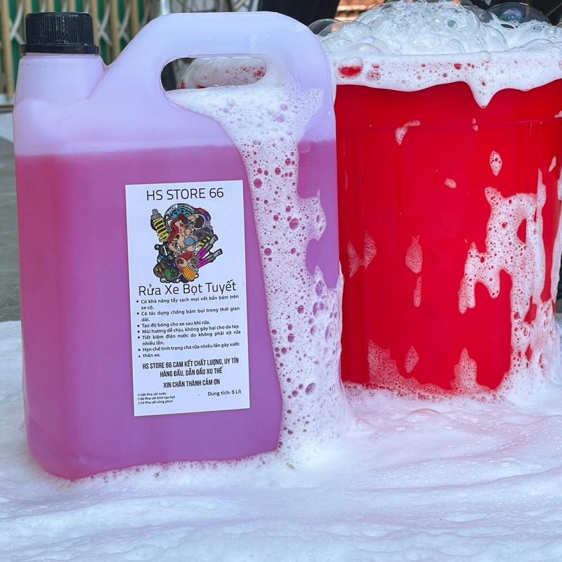  Xà Bông Rửa Xe Bọt Tuyết 5L Can Hương Dâu Tặng Kèm Bao Tay Lông Cù Hiệu Quả Tiết Kiệm Chi Phí Dùng Hơn 100 Lần Làm Sạch Hiệu Quả Tăng Độ Wax Bóng Cho Xe 