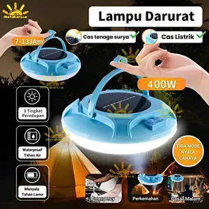 (COD) Lampu Emergency UFO Gantung Solar Panel Camping Lamp