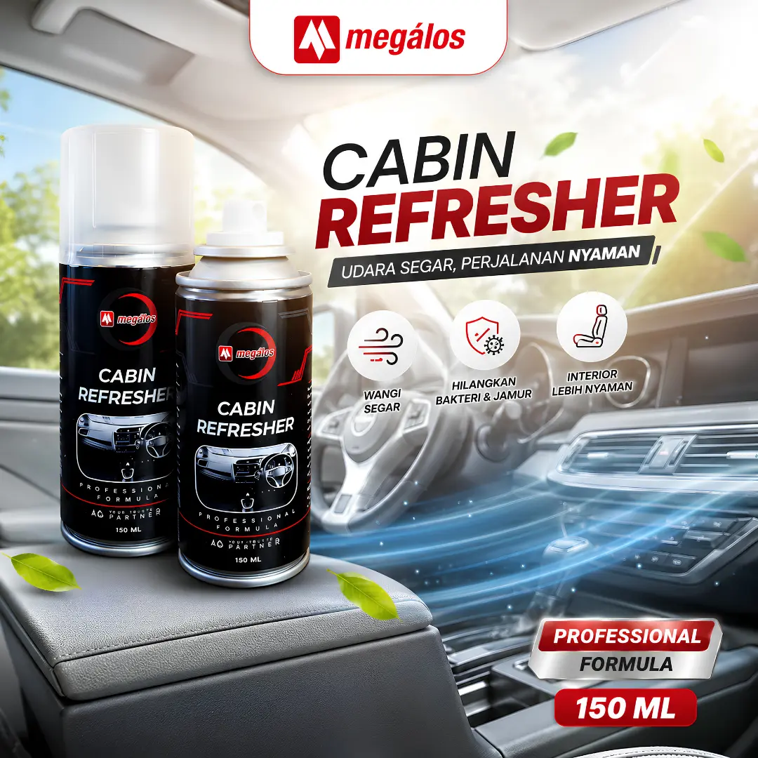 Megalos Auto Care - Cabin Refresher - Air Refresher Spray - Pembersih Kabin Mobil Fogging Anti Virus & Bakteri 150 ML