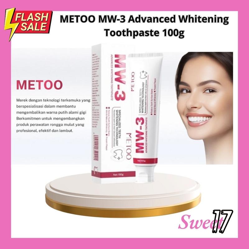 METOO MW-3 Advanced Whitening Toothpaste 100g - Gigi Putih / Bebas Sensitif / Bebas Karang Gigi / Pasta Gigi Probiotik 1