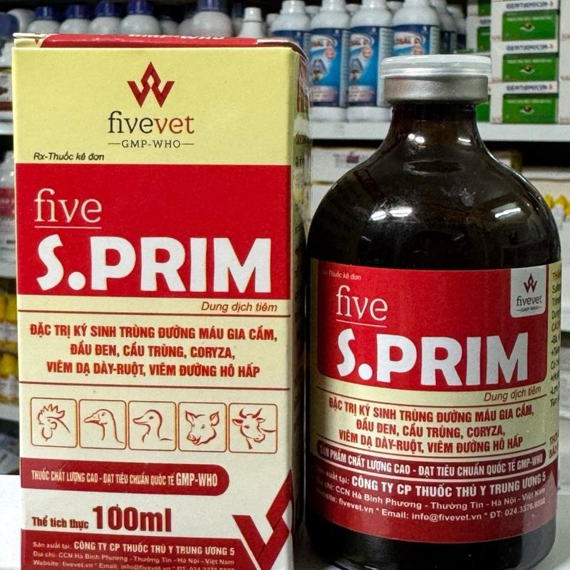  SPRIM chai 100 ml. Ốm lường mặt tái khô chân  ký sinh trùng đường máu đầu đen phân xanh phân trắng cầu trùng viêm ruột hoại tử bệnh dich tả gà.  Thuốc bổ dành cho gia súc gia cầm . 
