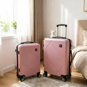 IBKoper W006 koper hardcase koper jumbo 20Inch 24Inch 28Inch Hardcase ABS Tahan Banting 4 Roda 360° Putaran Kunci 3 Digit Tas Troli Perjalanan