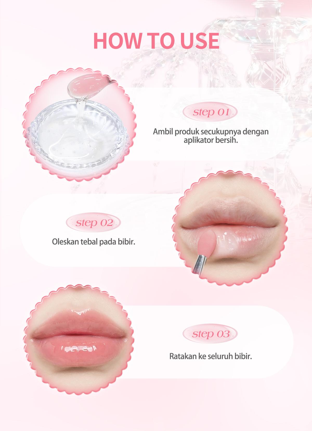 BNB Barenbliss Pome-Peptide Lip Mask Jelly Melt Lip Mask 7g Melembabkan dan Menutrisi Bibir Hingga 24 Jam Menghaluskan Bibir Kering Hydrating Nourishing dengan 5X Radiance Complex Lip Care Lip Scrub Lip Balm Bibir Lembut Plumpy