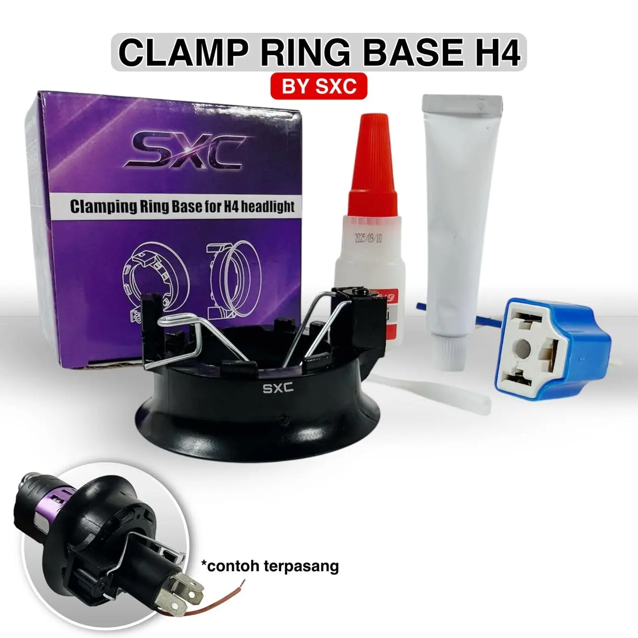 FITTING LAMPU SOCKET H4 COCOK UNTUK SEMUA TIPE H4 BILED