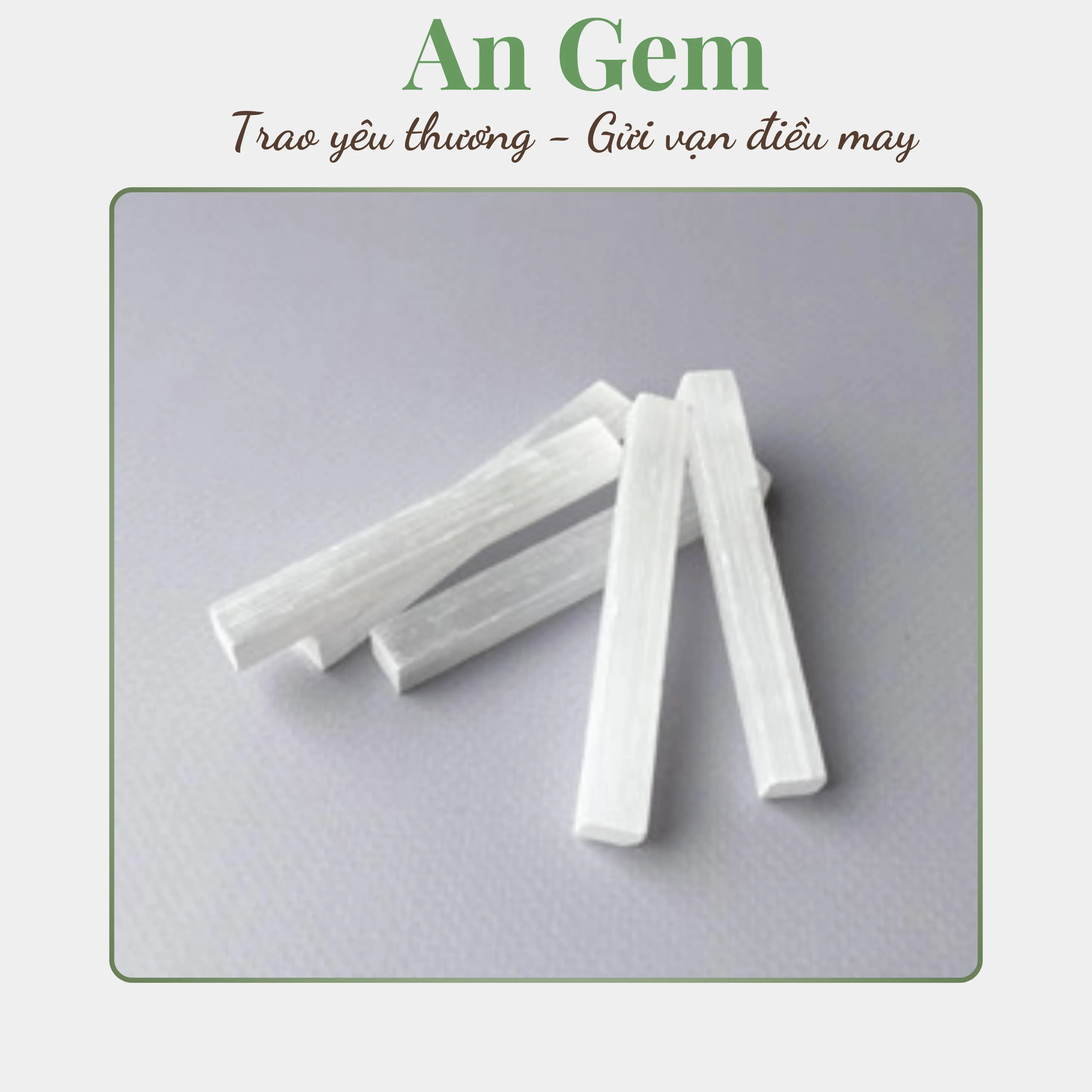 Thanh đá Selenite thanh tẩy năng lượng An Gem, đá thiên nhiên phong thuỷ năng lượng