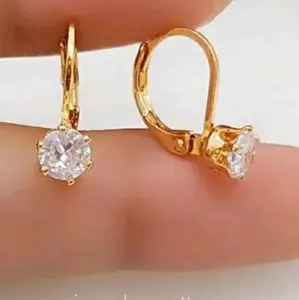 perhiasan anting permata simpel 316L anti karat Perempuan