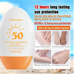 SPF50+ Sunscreen Wajah Sunblock Wajahdan Badan 50g Refreshing Non-GreasySUNBLOCK TABIR SURYA & AFTERSUN TabirSurya Pelembab Dan Pelindung Kulit WhiteningSunscreen UV Protection Premium Lotion sunscreen