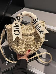 Women's Fashionable Straw Bag, Casual Versatile Handbag for Daily Used, Trendy High-quality Daily Commuting Bag, Girl Shopping Bag