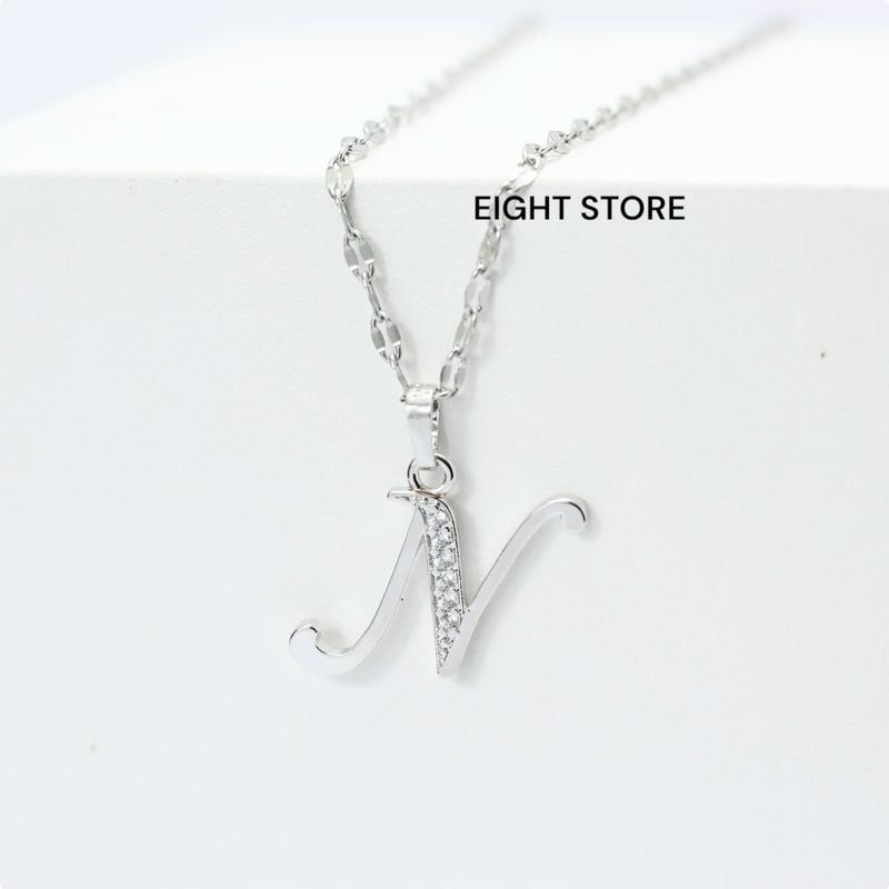 Kalung  Inisial Nama dari A sampai Z  Anti karat Dan Tidak Luntur (Kalung Pecah Kopi).