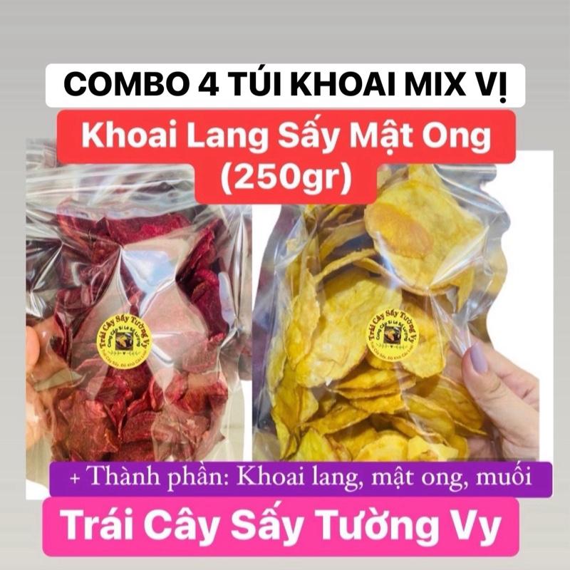 ComBo 4 Túi Khoai Lang Sấy Mật Ong 250gr Túi