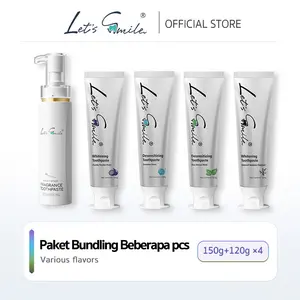 Let's Smile Pasta Gigi Whitening 150g – Pemutih Gigi, Hilangkan Noda Gigi & Bau Mulut | Mint, Jeruk Nipis,  Arang Bambu, Markisa,Melati,