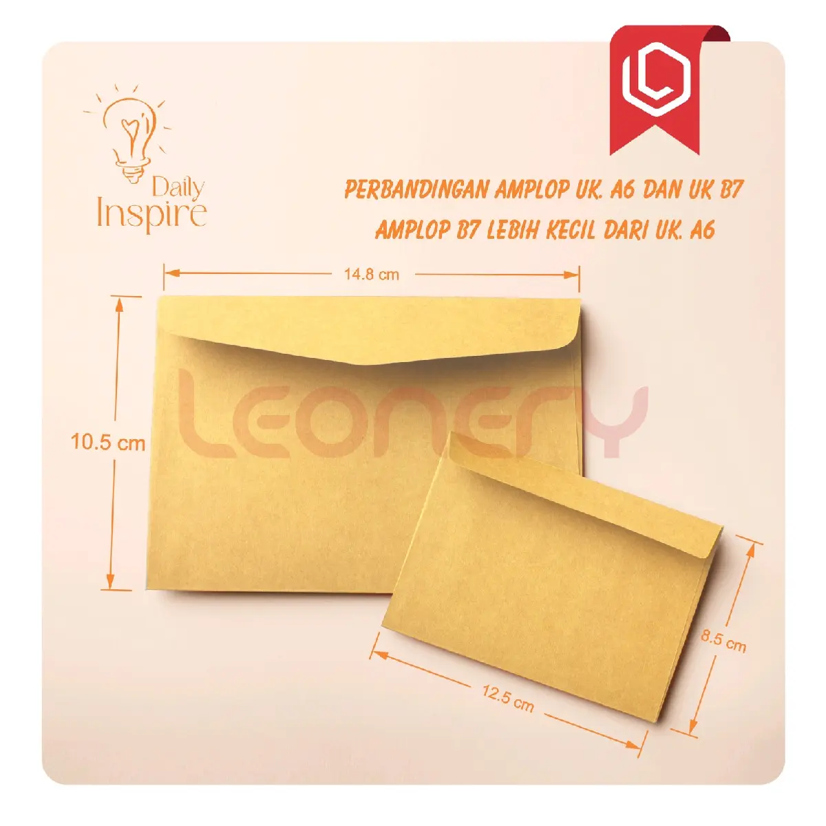 Temukan AMPLOP B7 POLOS WARNA KRAFT / AMPLOP UNDANGAN VINTAGE / AMPLOP UCAPAN KECIL / AMPLOP KONDANGAN