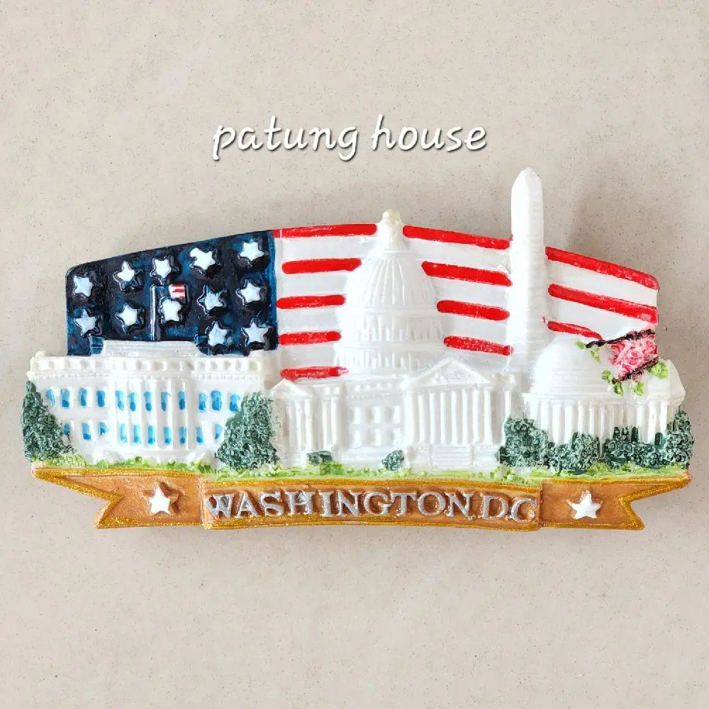 Fridge Magnet Kulkas Souvenir Washington America USA Bendera