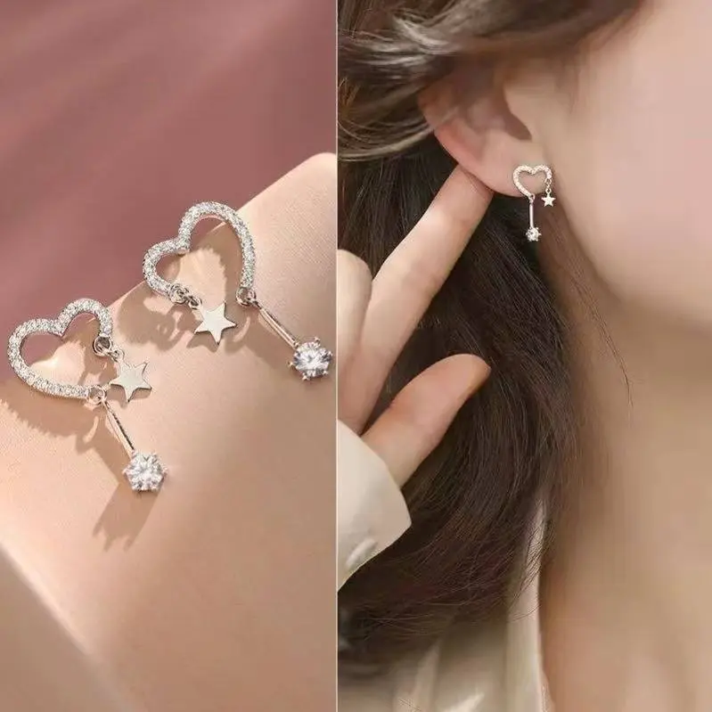 Anting  Star Diamond Love Earring Korea Earrings