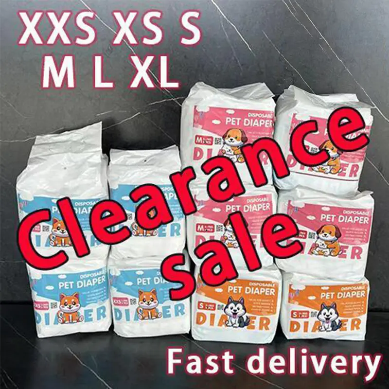 36-12pcs Dog&Cat Diaper Female Male Dog Diapers XXS-XL Pet Disposable Diaper Cat Diapers