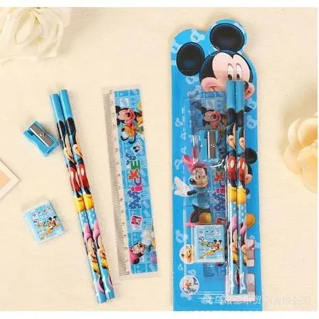 SET ALAT TULIS SEKOLAH 5 in 1 KARAKTER LUCU / MINI STATIONERY 5