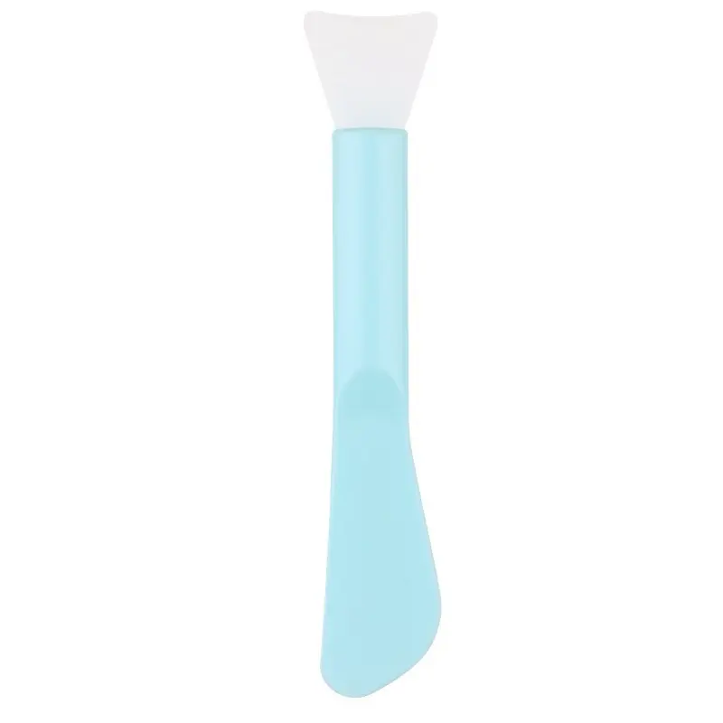 Double-headed dual-use silicone mask brush with a spoon for applying mud mask on the face fan-shaped fruit acid brush beauty tool