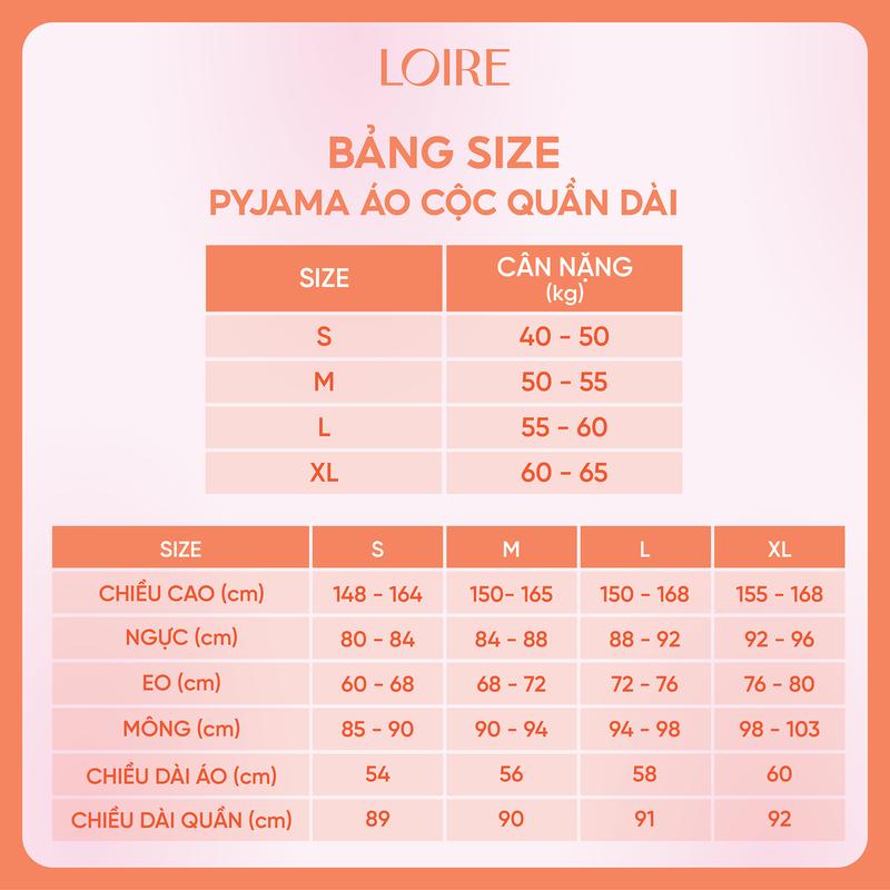 Bộ Đồ Ngủ Pijama Áo Cộc Quần Dài Loirechic PCD07 8