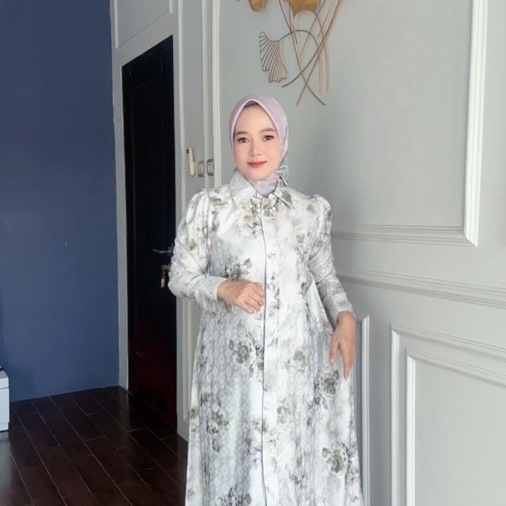 MECA dress Lebaran 2025 bahan jaguard viscose by Azasyagallery Gamis Wanita 1