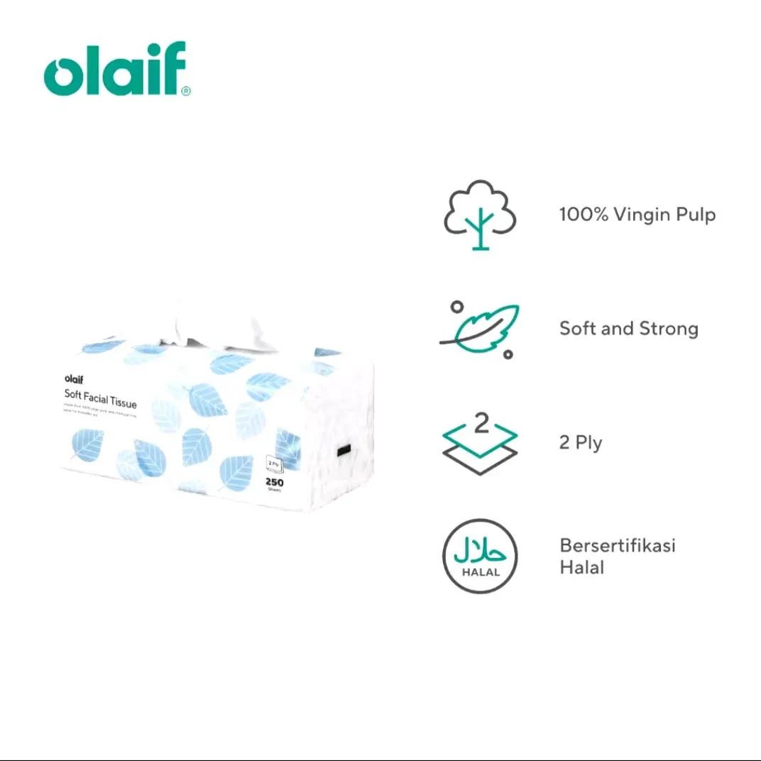Olaif Facial Tissue - Soft Tisu Wajah - 180 sheets