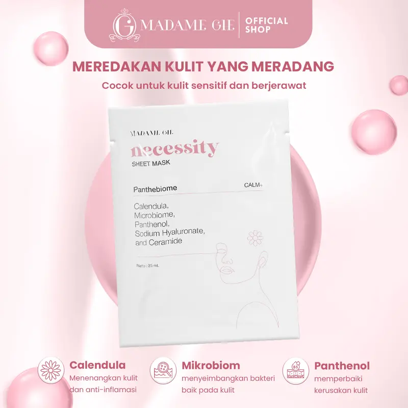 [FREE POUCH] [30 PCS] Madame Gie Necessity Sheet Mask - Masker Perawatan Wajah 6