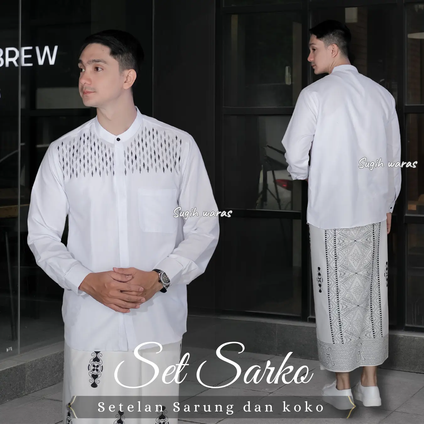 SARUNG PUTIH KOKO PUTIH PANJANG