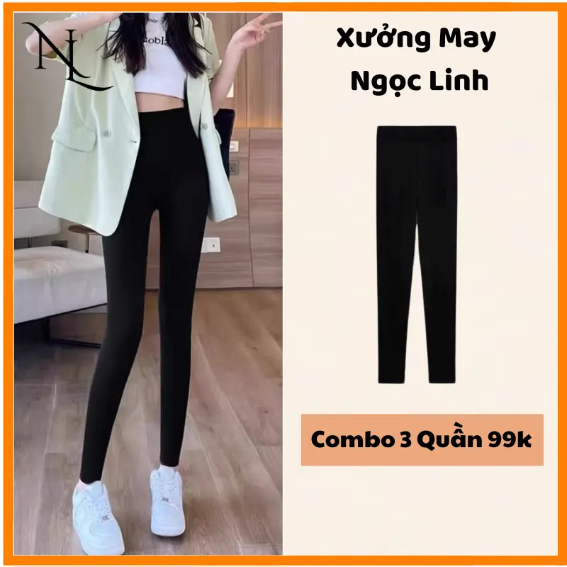 Quần Ôm Legging Hack Dáng, Đi Choi, Đi Làm, Cà Phê, Hẹn Hò, Co Giãn 4 Chiều Thoải Mái ( không Túi )