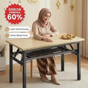 [Catatan:Hadiahgratis adalah layananpurna Jual. Hadlah gratis kirim 24 jam, rusak ganti baru!]FUFU Meja Lipat Serbaguna Modern Minimalis — Meja Makan Lipat, Meja Belajar, Meja Kantor, Meja Multifungsi, Hemat Ruang & Mudah Disimpan!