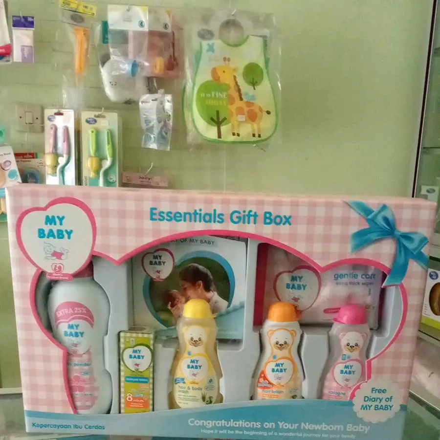 PROMO!!! MY BABY GIFT BOX PINK  UNTUK BAYI BARU LAHIR BISA BUAT HAMPERS isi  Bayi  Bedak