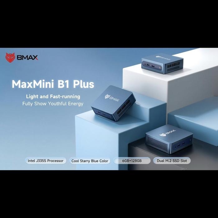 Jual MINI PC BMAX B1 PLUS J3355 6GB/128GB Dual HDMI Windows 11