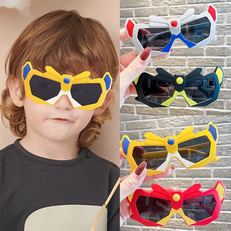 Children's Sunglasses Polygonal Cartoon Boys' Sunglasses for Touring Party 0