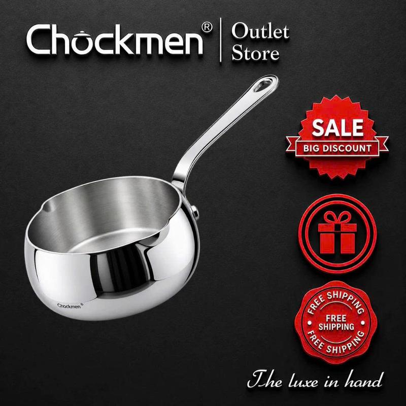 Quánh KINSGEM Inox 18/10 Size 12Cm Quánh Chiên Ngập Dầu Nấu Ăn Dặm Cho Bé Dùng Từ