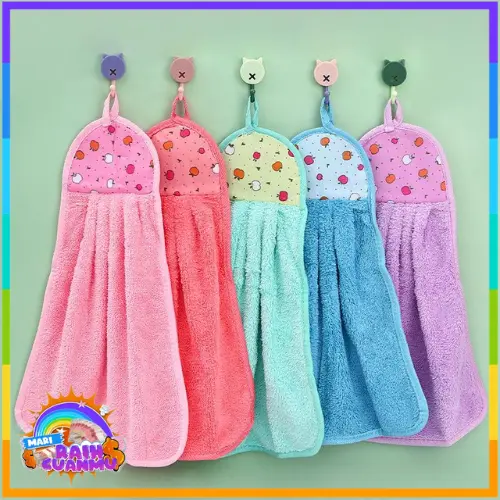 COD - MRC Kain Lap Tangan Model Gantung Serbaguna Handuk Tangan Motif Buah Serbet Kotoran Dapur Serap Air Murah