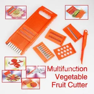 Parutan Set Alat pemotong sayur dan buah 7 in 1  Orange - DM