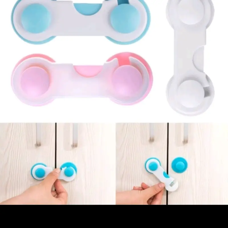 Safety Lock Baby Alat Kunci Pengait Pengaman Pintu Laci Kunci Lemari Kulkas Anak Kecil 0